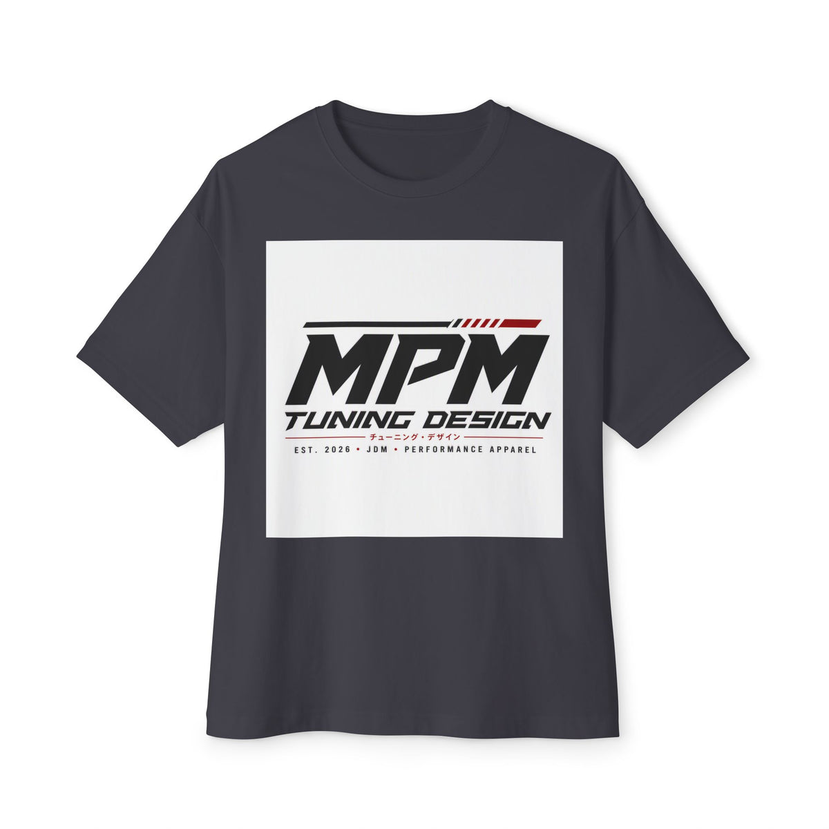 MPM Tuning Design Oversized Tee — Performance Car Logo Boxy Shirt | MPM Tuning Design