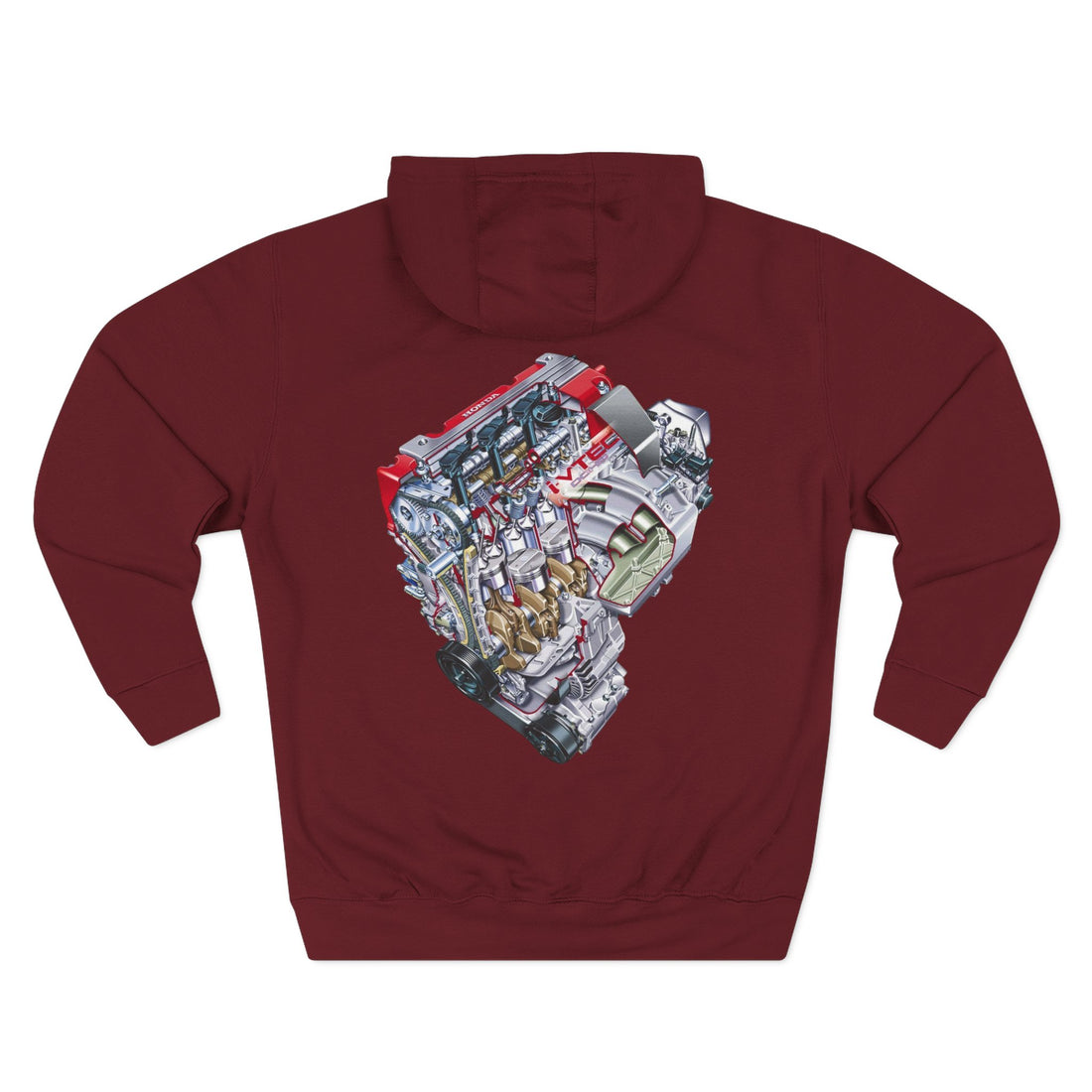 Engine Cutaway Diagram Hoodie — Automotive Illustration Fleece | MPM Tuning Design