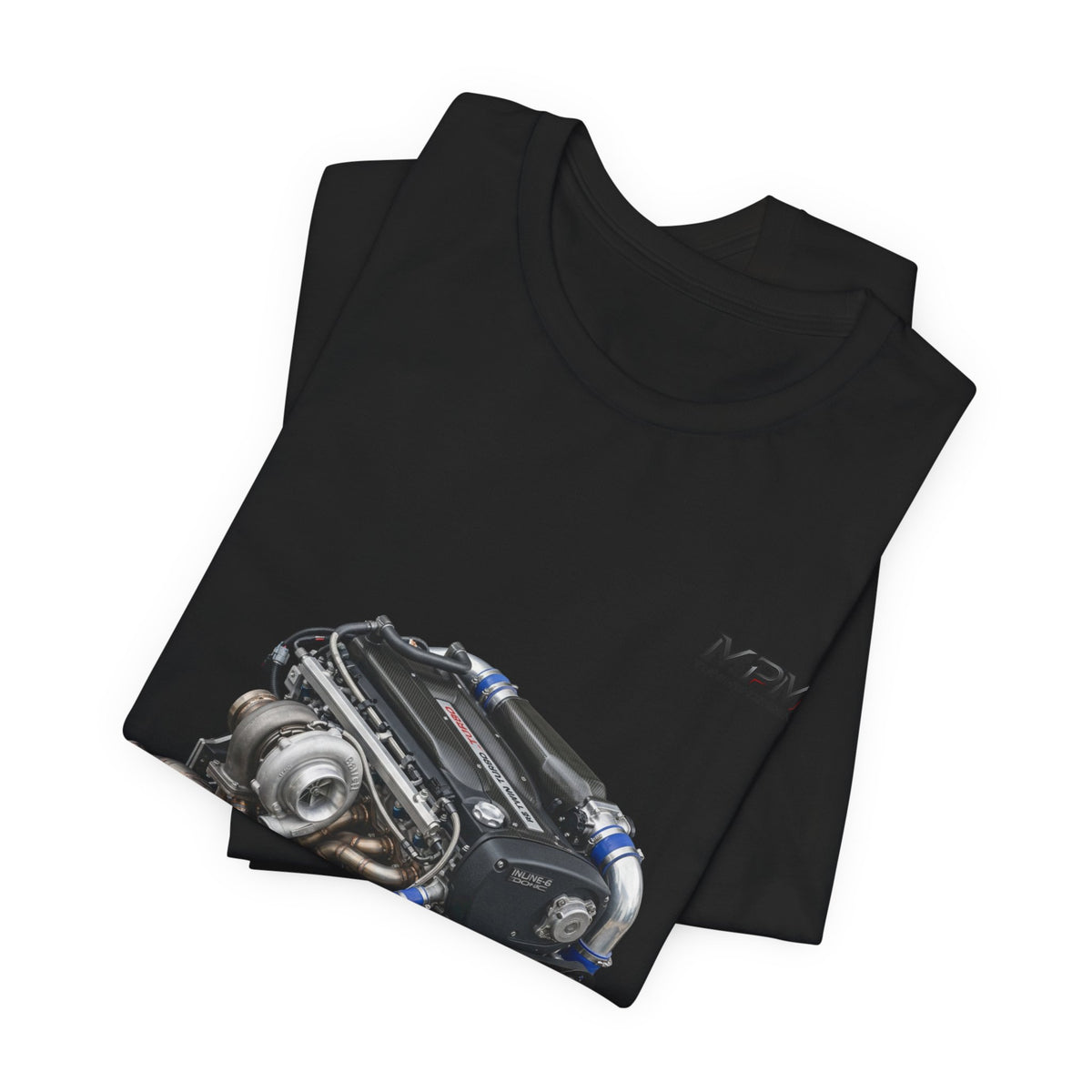 Turbo Engine Illustration T-Shirt — Detailed Graphic Tee | MPM Tuning Design