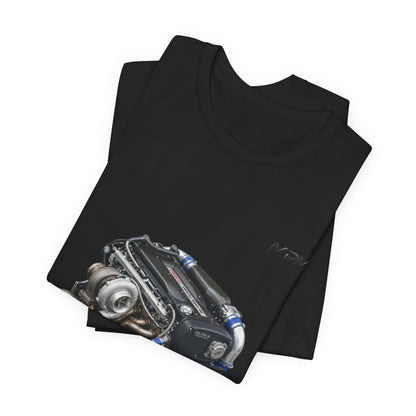 Turbo Engine Illustration T-Shirt — Detailed Graphic Tee | MPM Tuning Design