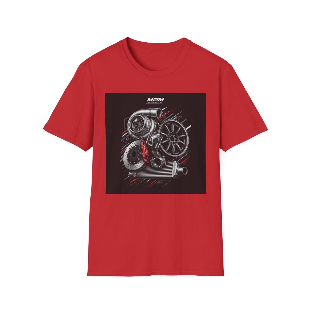 Turbocharger Engine T-Shirt — Motorsport Turbo Graphic Tee | MPM Tuning Design