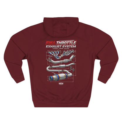 Exhaust System Diagram Hoodie — Full Titanium Car Parts Fleece | MPM Tuning Design