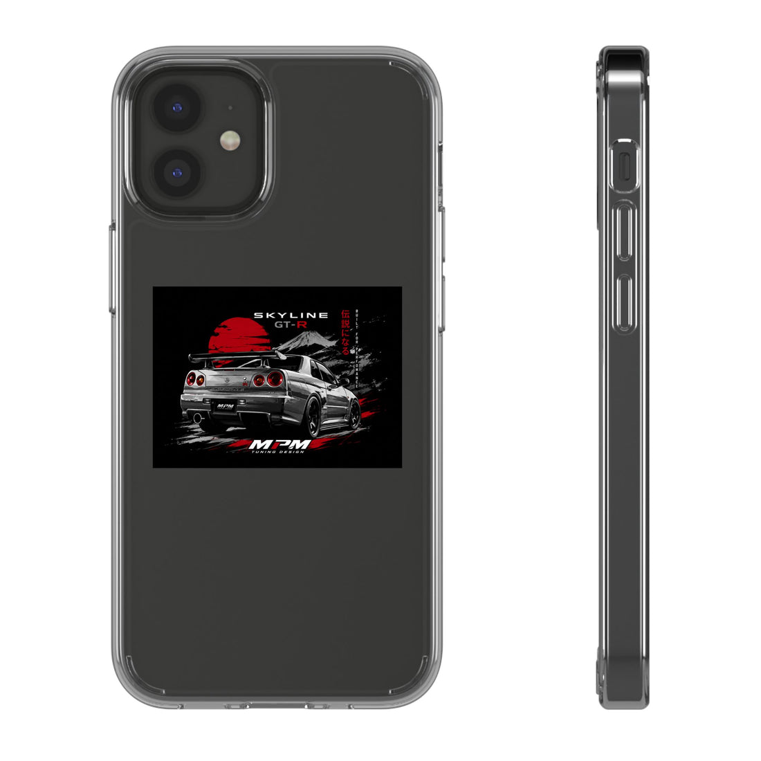Clear Phone Case — Nissan Skyline GT-R Racing Car Graphic | MPM Tuning Design