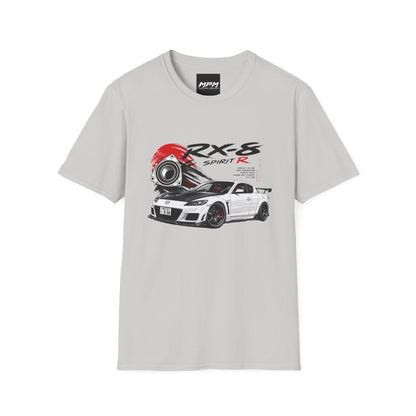 Mazda RX-8 Spirit R T-Shirt — Rotary Sports Car Graphic Tee | MPM Tuning Design