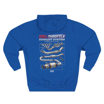 Exhaust System Diagram Hoodie — Full Titanium Car Parts Fleece | MPM Tuning Design