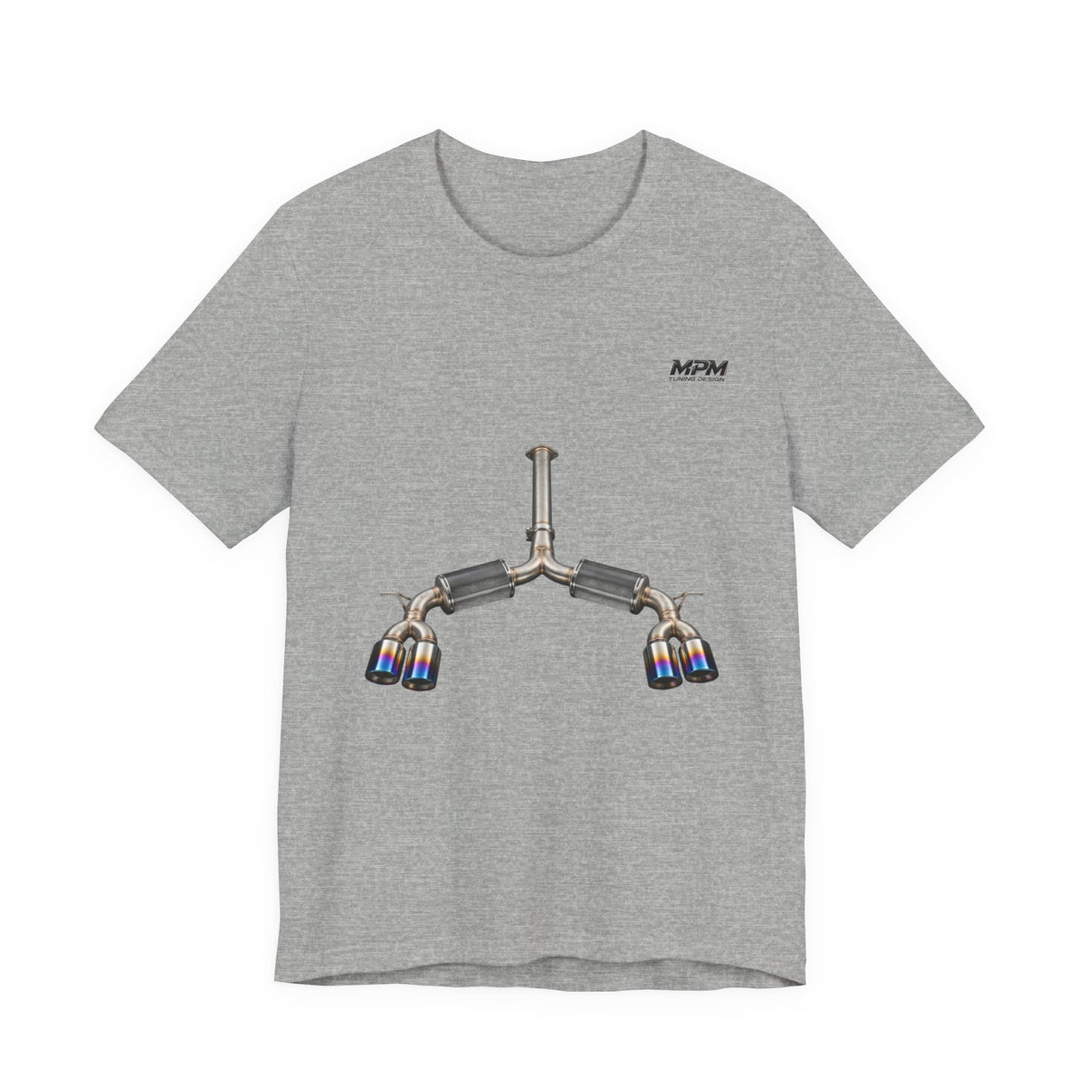 Exhaust Tip Graphic Tee — Quad Burnt Tip Muffler T-Shirt | MPM Tuning Design