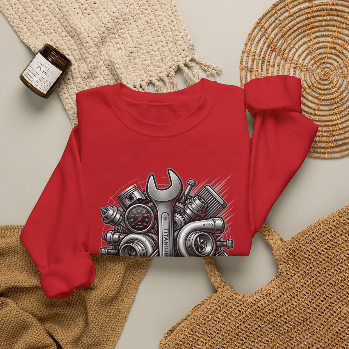 MPM Wrench &amp; Engine Parts Mechanic Crewneck