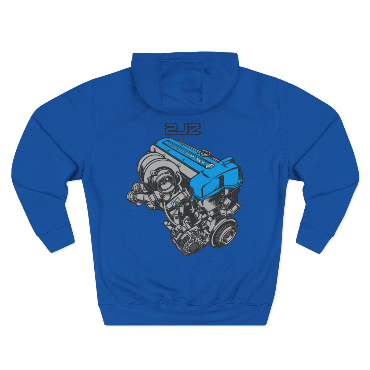 2JZ Engine Diagram Hoodie — JDM Car Enthusiast Fleece | MPM Tuning Design