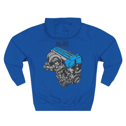2JZ Engine Diagram Hoodie — JDM Car Enthusiast Fleece | MPM Tuning Design