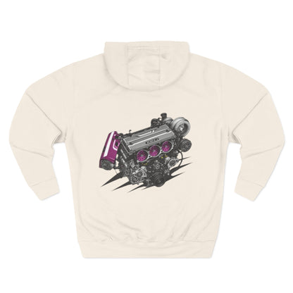 Engine VTEC Graphic Hoodie — Racing Motor Back Print Fleece | MPM Tuning Design