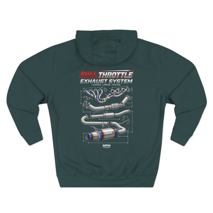 Exhaust System Diagram Hoodie — Full Titanium Car Parts Fleece | MPM Tuning Design