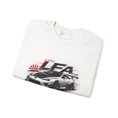 JDM Racing Car Crewneck Sweatshirt — LEA Sports Car Graphic | MPM Tuning Design