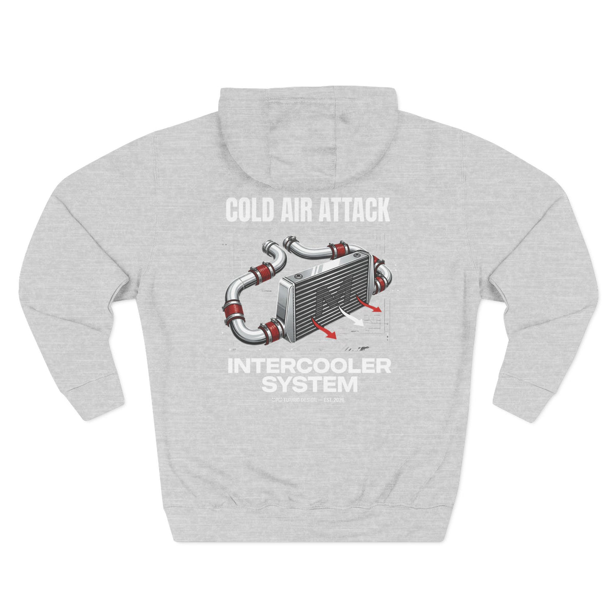 Cold Air Attack Hoodie — Intercooler Graphic JDM Fleece | MPM Tuning Design