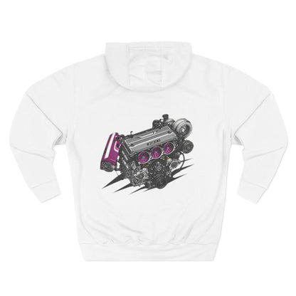 Engine VTEC Graphic Hoodie — Racing Motor Back Print Fleece | MPM Tuning Design
