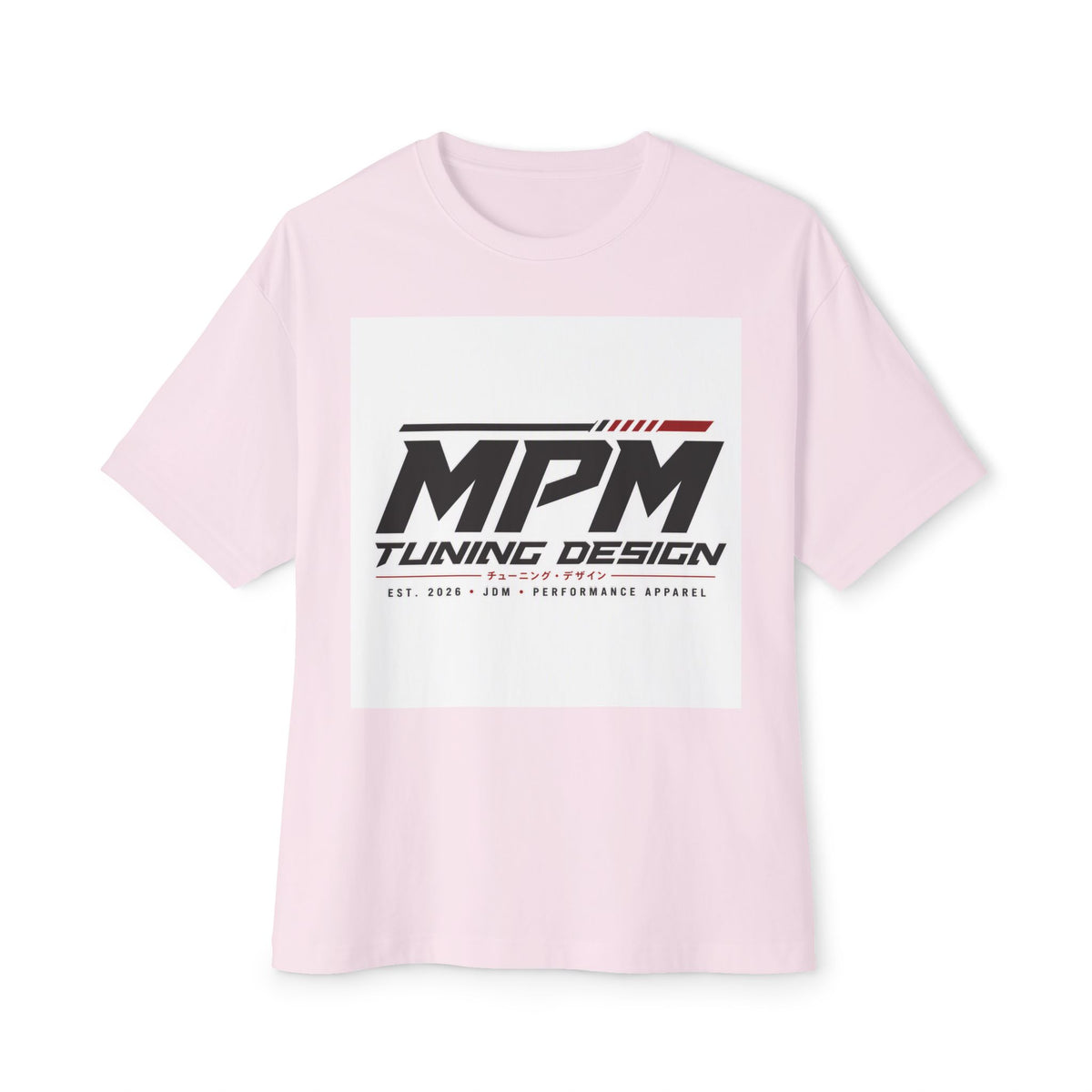 MPM Tuning Design Oversized Tee — Performance Car Logo Boxy Shirt | MPM Tuning Design