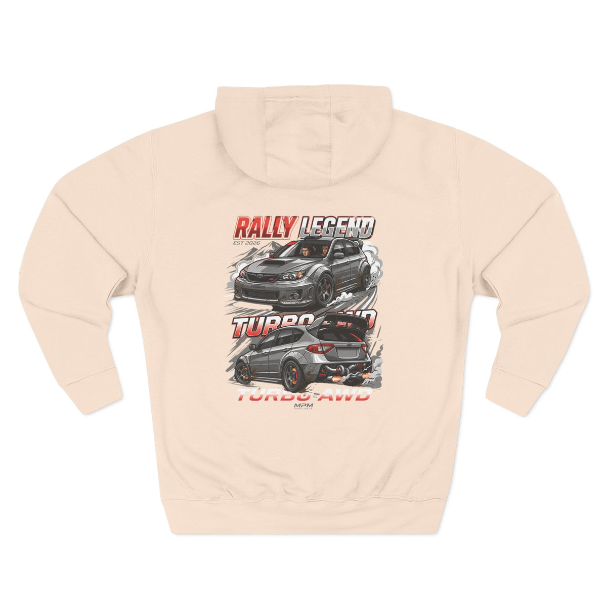 Rally Turbo Hoodie — Racing Car Graphic Fleece Pullover | MPM Tuning Design