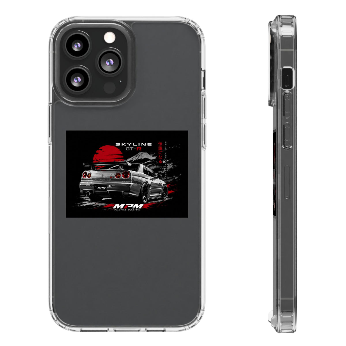 Clear Phone Case — Nissan Skyline GT-R Racing Car Graphic | MPM Tuning Design