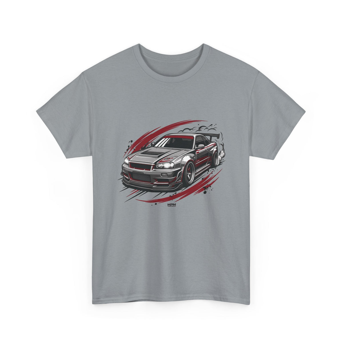 Car Graphic T-Shirt — Sporty Muscle Car JDM Illustration Heavy Cotton Tee | MPM Tuning Design