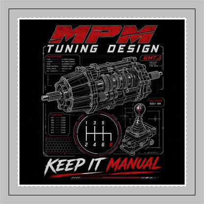Keep It Manual Pillowcase — Gearbox Shift Pattern Pillow Cover | MPM Tuning Design