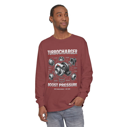 Turbocharger Boost Pressure Long Sleeve Tee — JDM Graphic | MPM Tuning Design