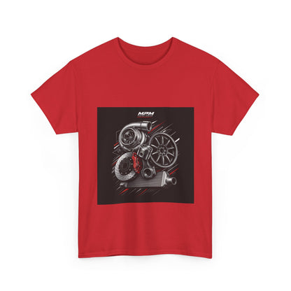 Turbo Engine Parts T-Shirt — Automotive Mechanics Racing Tee | MPM Tuning Design