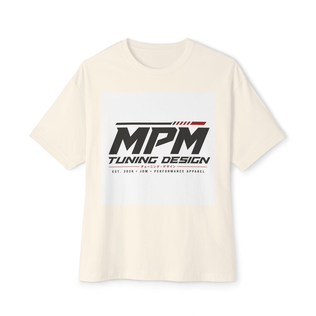 MPM Tuning Design Oversized Tee — Performance Car Logo Boxy Shirt | MPM Tuning Design