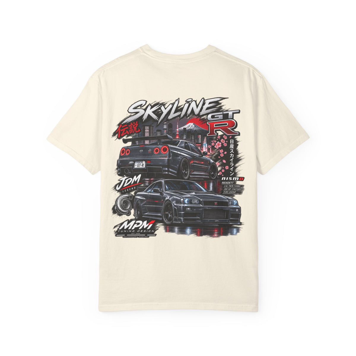 Nissan Skyline GT-R Graphic T-Shirt — JDM Racing Car Tee | MPM Tuning Design