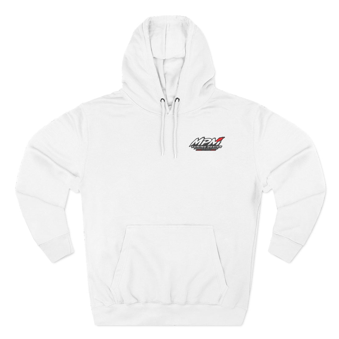 Engine Heart Hoodie — JDM Automotive Streetwear White Fleece | MPM Tuning Design