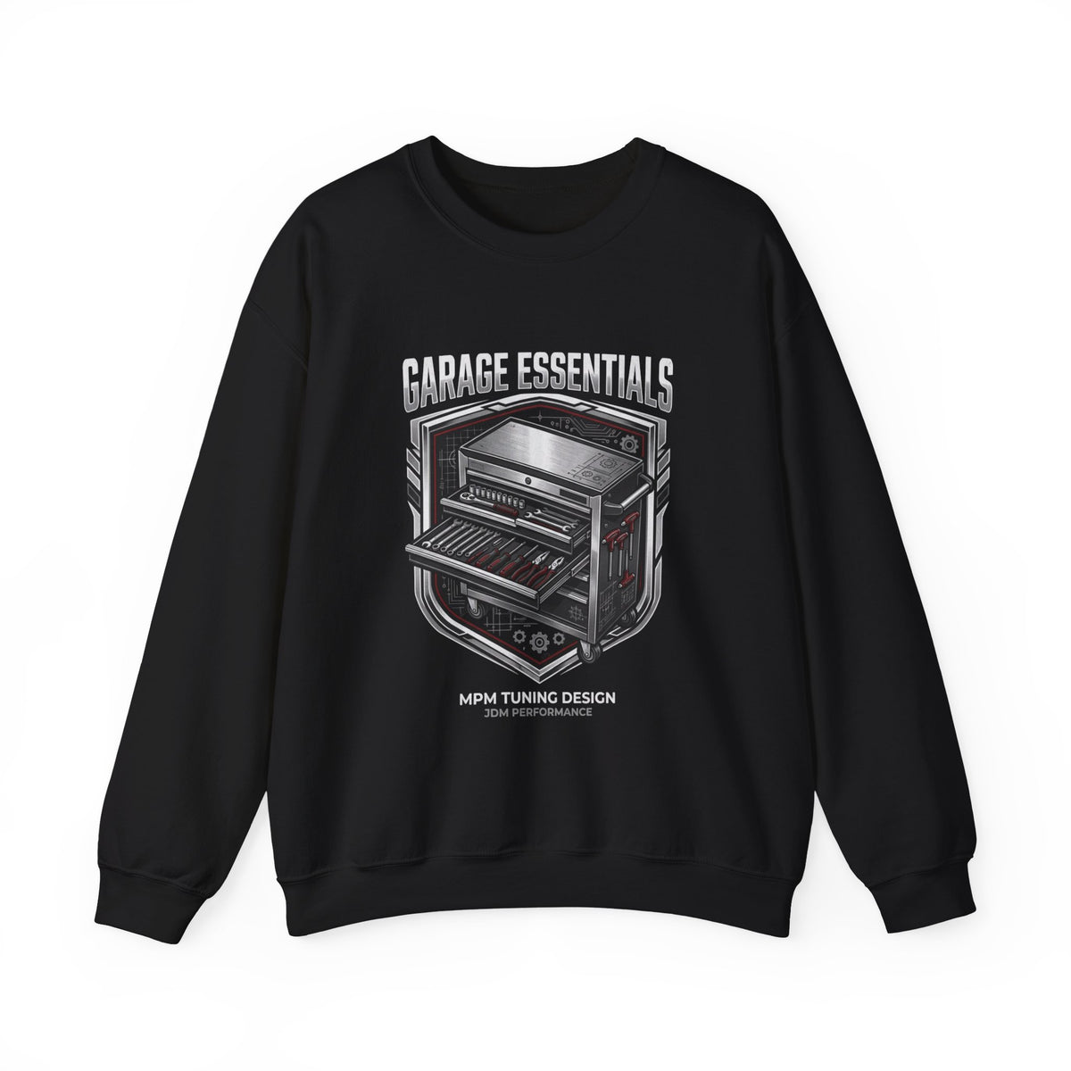 Garage Essentials Toolbox Crewneck Sweatshirt | MPM Tuning Design