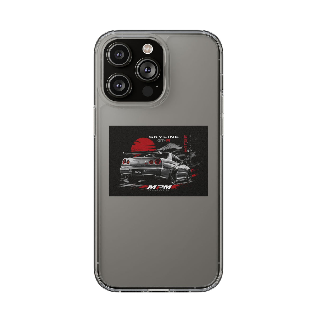 Clear Phone Case — Nissan Skyline GT-R Racing Car Graphic | MPM Tuning Design