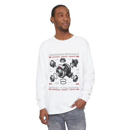 Turbocharger Boost Pressure Long Sleeve Tee — JDM Graphic | MPM Tuning Design