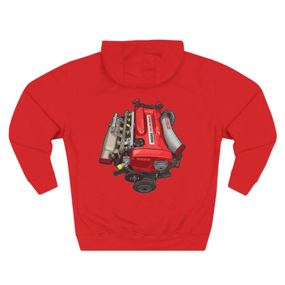 Engine Bay Graphic Hoodie — Car Engine Illustration Fleece | MPM Tuning Design