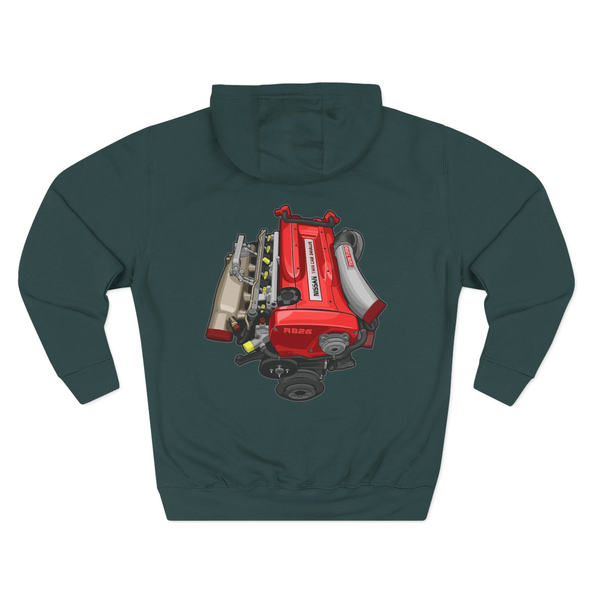 Engine Bay Graphic Hoodie — Car Engine Illustration Fleece | MPM Tuning Design
