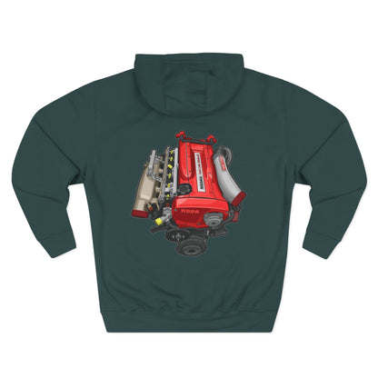 Engine Bay Graphic Hoodie — Car Engine Illustration Fleece | MPM Tuning Design