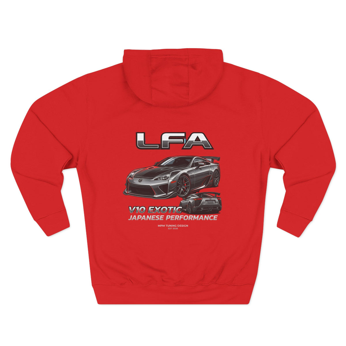 Lexus LFA V10 Exotic Performance Hoodie — Car Graphic Fleece | MPM Tuning Design