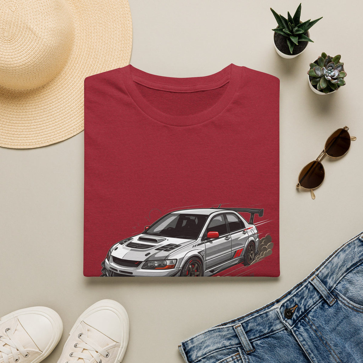 Rally Evo Car T-Shirt — Racing Mitsubishi Lancer Graphic Tee | MPM Tuning Design