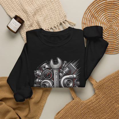 MPM Wrench &amp; Engine Parts Mechanic Crewneck Sweatshirt