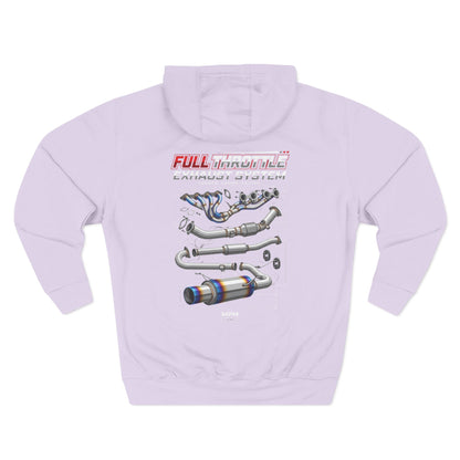 Exhaust System Diagram Hoodie — Full Titanium Car Parts Fleece | MPM Tuning Design