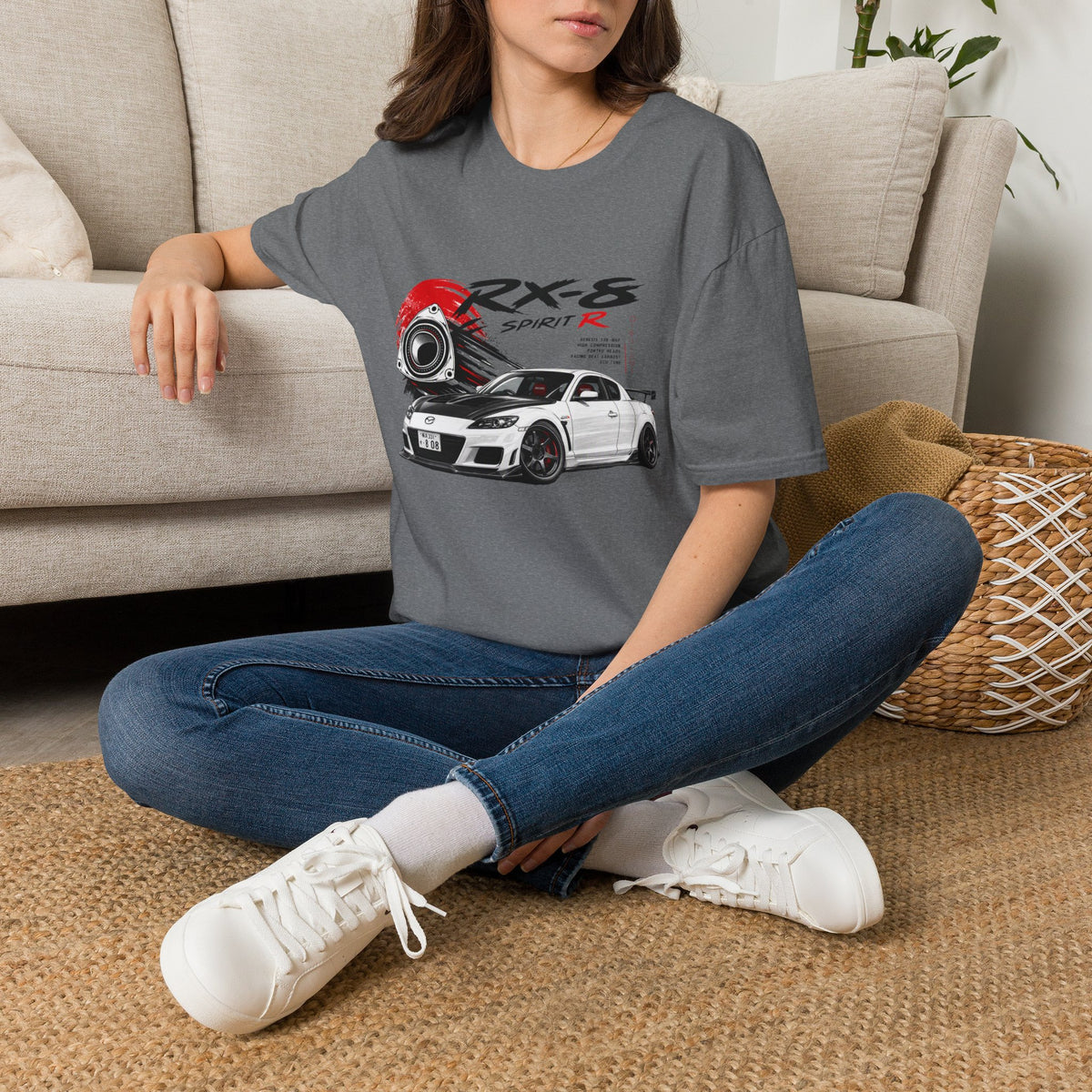 Mazda RX-8 Spirit R T-Shirt — Rotary Sports Car Graphic Tee | MPM Tuning Design