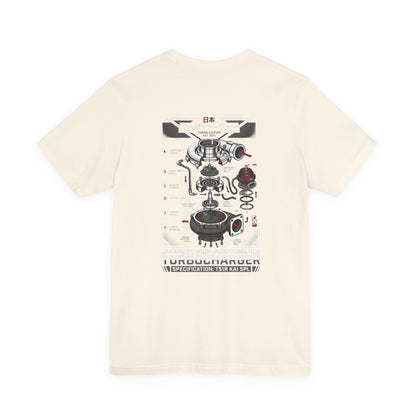 Turbocharger Diagram T-Shirt — Engine Blueprint Graphic Tee | MPM Tuning Design