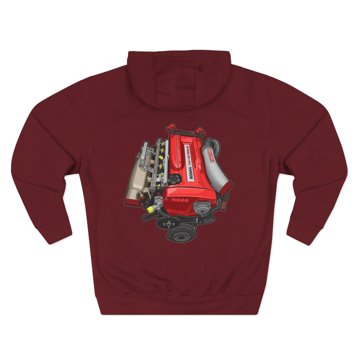 Engine Bay Graphic Hoodie — Car Engine Illustration Fleece | MPM Tuning Design