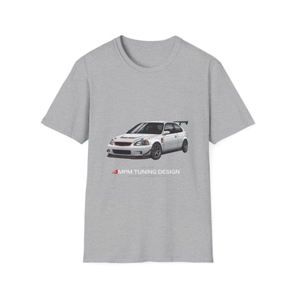 Honda Civic EK Hatchback T-Shirt — JDM Race Car Graphic Tee | MPM Tuning Design