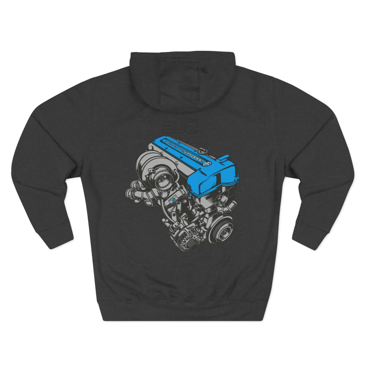 2JZ Engine Diagram Hoodie — JDM Car Enthusiast Fleece | MPM Tuning Design
