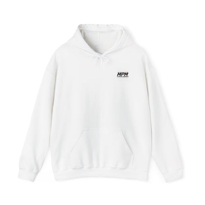 Car Parts Hoodie — Stacked Wheels &amp; Engine Graphic Sweatshirt | MPM Tuning Design