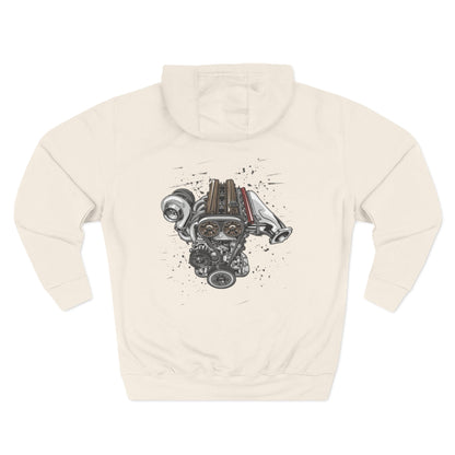 Engine Artwork Hoodie — V8 Motor Graphic Fleece Pullover | MPM Tuning Design