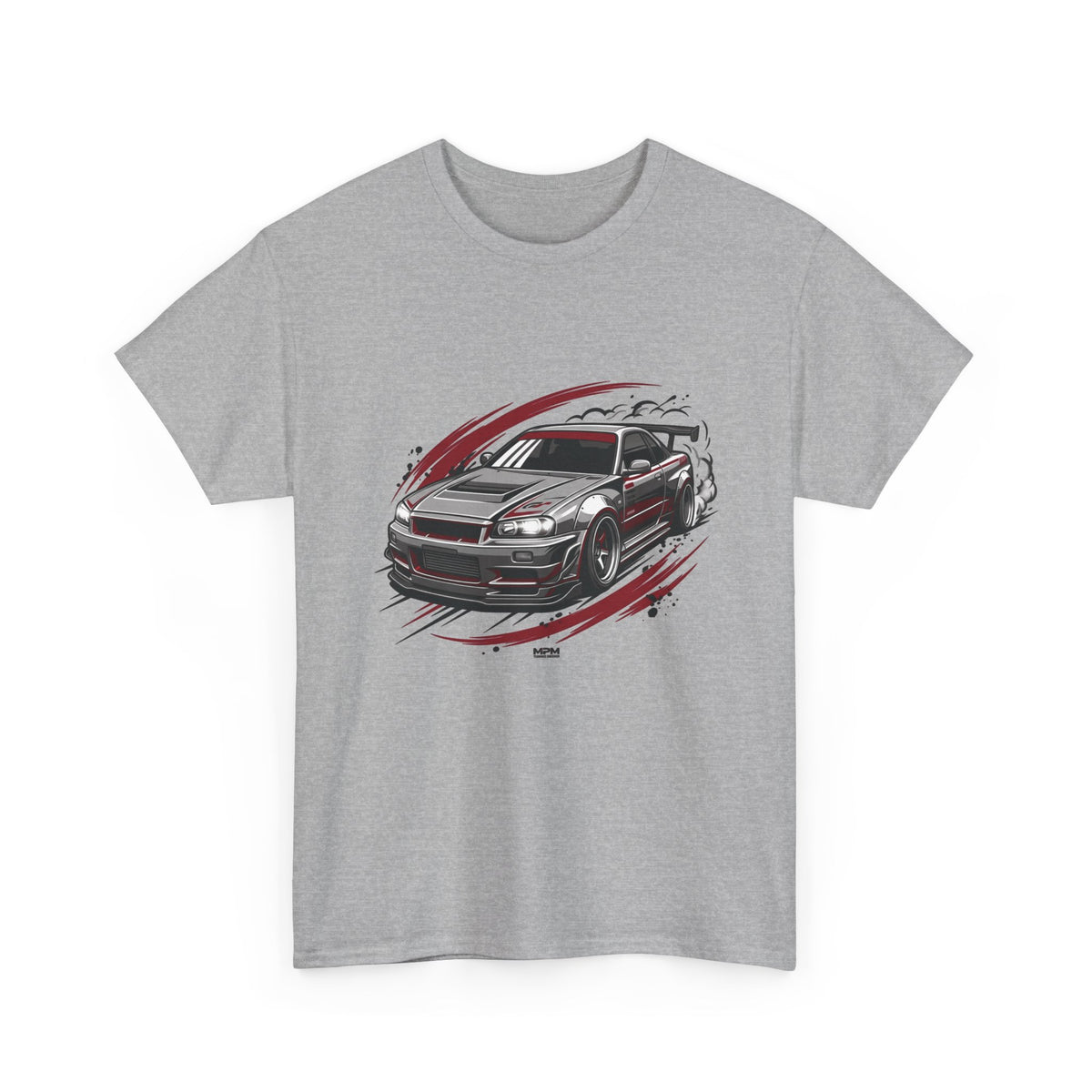 Car Graphic T-Shirt — Sporty Muscle Car JDM Illustration Heavy Cotton Tee | MPM Tuning Design
