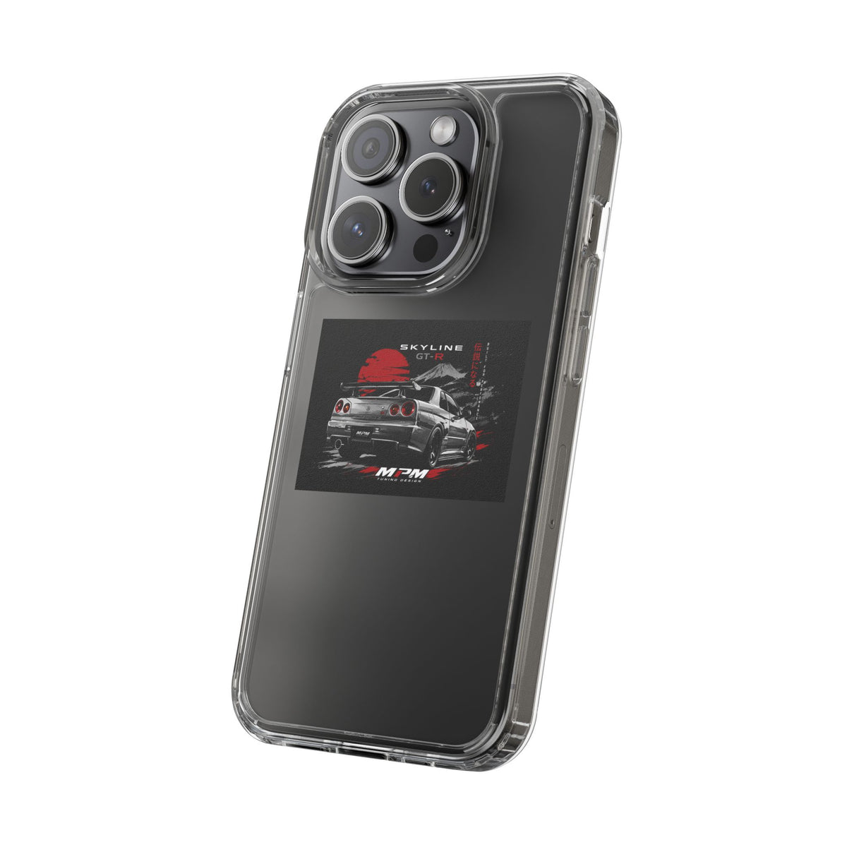 Clear Phone Case — Nissan Skyline GT-R Racing Car Graphic | MPM Tuning Design