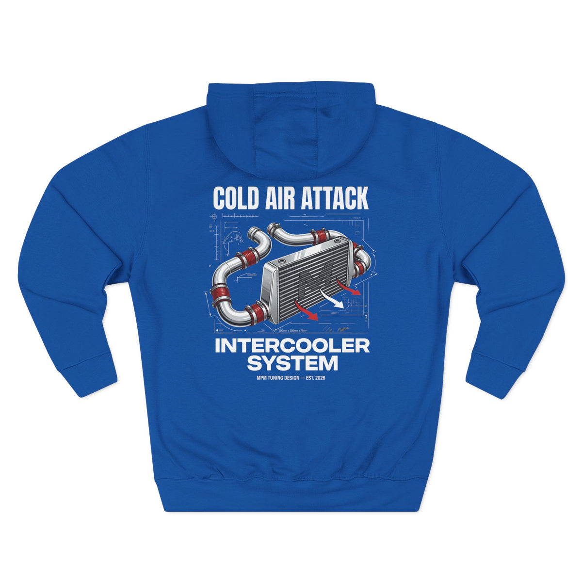 Cold Air Attack Hoodie — Intercooler Graphic JDM Fleece | MPM Tuning Design
