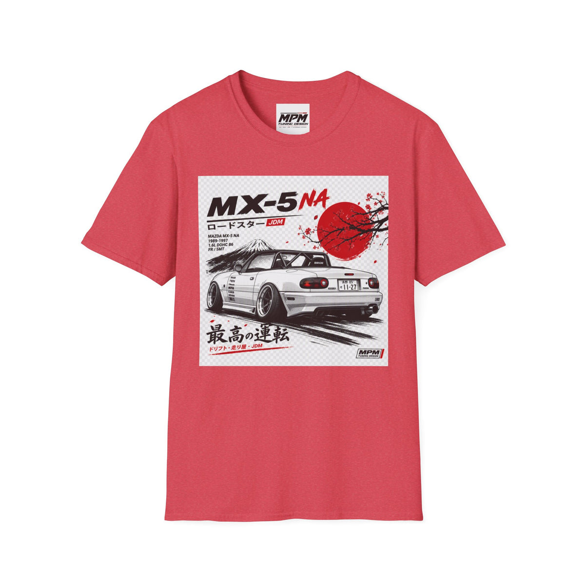 Mazda MX-5 NA Retro Racing T-Shirt — Japanese Sun Track Day Tee | MPM Tuning Design