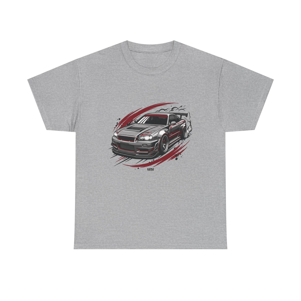 Car Graphic T-Shirt — Sporty Muscle Car JDM Illustration Heavy Cotton Tee | MPM Tuning Design